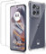 Haofun 2 Pièces Verre Trempé pour Motorola Moto Edge 50 Neo et 1 Coque, 0.33MM Film Protection écran, 9H Dureté, HD Transparent Vitre Protection, Antichoc Antirayures Souple TPU Bumper Housse