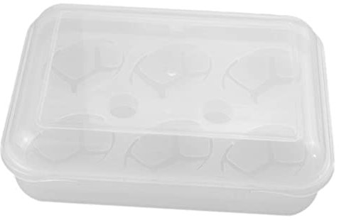 ANDRESLAD Boîte Poêle Transporteur Cuisinier Œuf Porte-oeufs Pour Le Camping Corbeille Hermétique Sûr Distributeur Caisse Organisateur Plateaux Plateau D'oeufs Du Diable Blanche Plastique