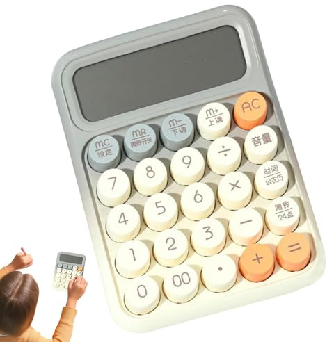 Calculadora mecánica, calculadora estética, calculadora para el hogar, herramienta de calculadora mecánica de pantalla grande para profesores y estudiantes
