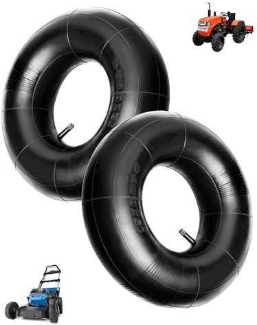 NETONDA 2 Pcs Chambre a Air 15 x 6.00-6 Valve Droite pour Tracteur Tondeuse Autoportée Remorque Chambre à Air 6.00-6 Tr-13 pour Pneu de Tondeuse à Gazon