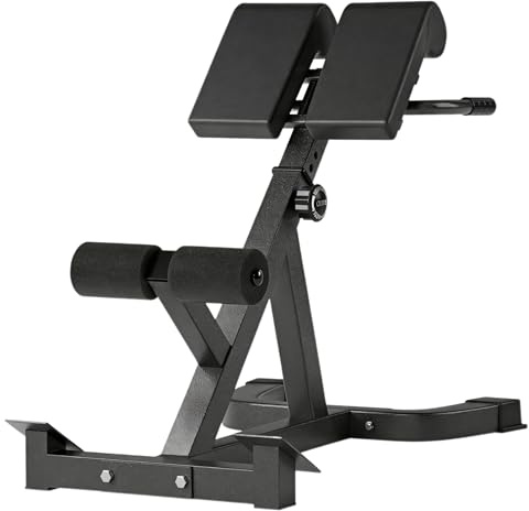 SIRHOME Roman Chair, Adjustable Hyperextension Bench for Men & Women, Multifunctional Fitness Chair for Hip, Exceptional for Glute, Core and Lower Back Training,300 lbs Weight Capacity(Black)