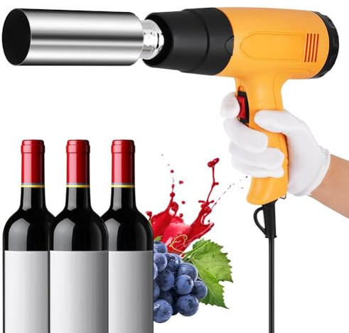 Pistolet thermorétractable portable pour bouteilles de vin | Outil d'étanchéité de capsules en PVC | Machine d'emballage de bouteilles et rétracteur de capsules