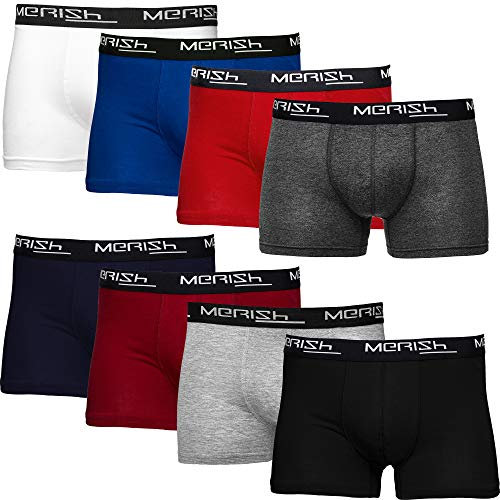 MERISH Boxershorts Men Herren 8er Pack Unterwäsche Unterhosen Männer Retroshorts 216d XXL