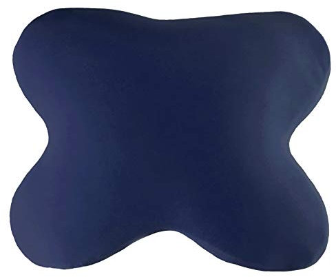 Edda Lux Bezug passend für ACAMAR Kissen, 55 x 47 cm, und für LUXAMEL Schlafkissen 56 x 48 cm, Softer Jersey Kissenbezug für Schmetterlingskissen, aus 100% Baumwolle, in Nachtblau