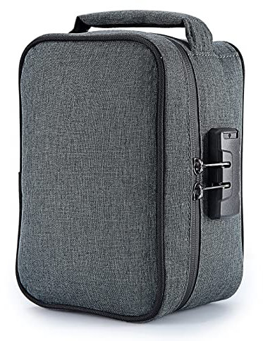 YISUN Geruchsdichte Tasche mit Zahlenschloss, Reise Kulturbeutel Kosmetiktasche Damen Medikamententasche für Reisen, Schlafzimmer, Kosmetikaufbewahrung, Badezimmer, Outdoor-Aktivitäten