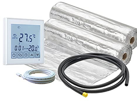 Elektrische Fußbodenheizung für Laminat/Klickvinyl 140 W/m² mit Thermostat RT-45 Touchscreen (18 m² - 0,5 x 36 m)