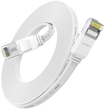 UGREEN Long Câble Ethernet RJ45 Réseau Gigabit 1000Mbps Plat Compatible avec Routeur Switch Modem Décodeur TV Box Internet PS5 PS4 Xbox Console de Jeux PC Portable (20M)