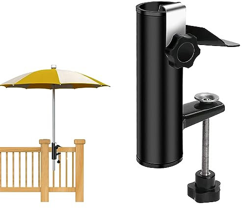 JLTXKST Clip Parasol Balcon,Support Parasol Balcon,Porte-Parasol Balustrade,Clip de Parasol en Métal,Support Parasol Balustrade, Peut Etre Largement Utilisé dans Les Jardins, Balcons, Balustrades