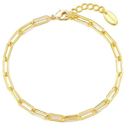 Philip Jones 18k Gold Plated Small Link Paperclip Bracelet