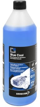 ERRECOM Blue Cool, Blue Coolant and Antifreeze -20°C/+106°C, Formulation with Nap Free inhibitor package, G11, Ready to Use, 1 Litre