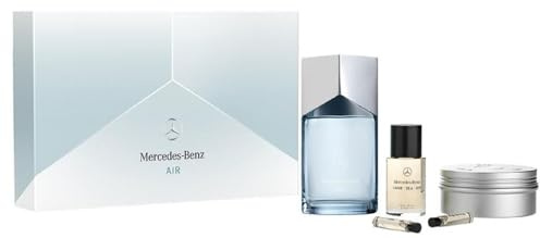 Coffret Cadeau Mercedes-Benz Air LSA - Ensemble de Cologne pour Hommes - Huile Capillaire, Gel Douche, Parfums pour Hommes - 5 Pièces
