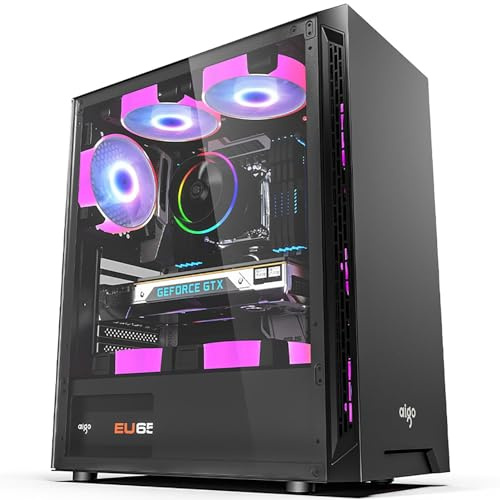 Boitier ATX Boîtier De Jeu, Boîtier De Jeu For PC De Taille Moyenne ATX/M-ATX - Port E/S Avant USB 3.0 - Verre Entièrement Traversant - 8 Positions De Ventilateur - Installation De Refroidissement Par