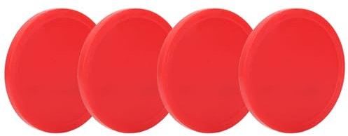 Yctze 4er-Pack Langlebige Air-Eishockey-Pucks aus Kunststoff, für Tischspiele und den Austausch von Ausrüstung (Klein (63 mm))