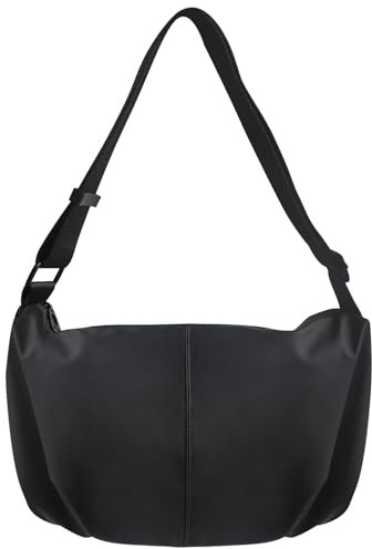 Wesoke Große Umhängetasche für Männer Frauen, schwarze Umhängetasche seitliche Schultertasche, Reise Weekender Tasche Satchel Sling Handtasche Tasche mit verstellbarem Riemen für Arbeitsgeschäft