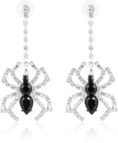 Halloween Earrings for Women, Spooky Rhinestone Earrings Halloween Dangle Earrings for Women Girls Halloween Drop Jewelry Gifts for Festival Party Accessories