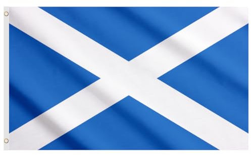 Second Ave Scotland Flag 5ft X 3ft Large With Brass Eyelets Scottish National World Cup Euros St Andrew's Flag