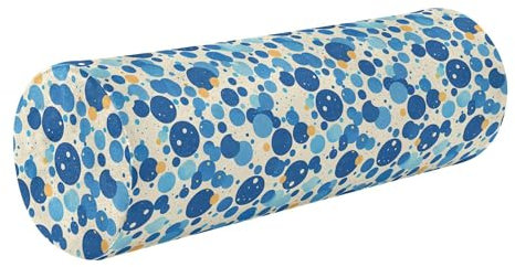 Cuscino cilindrico per gambe da massaggio per lettino da massaggio terapeutico cuscino rotondo cuscino cuscino a forma di cilindro federe cilindriche con cerniera vivaci pois blu navy