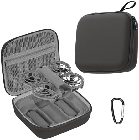 Fututech Förvaringsväska för DJI Neo 2 Skyddsfodral Transportväska för Dron Organiserare Handväska Tillbehör, svart