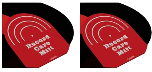Buhdjfnke Record Mitt Lot de 2 accessoires pour tourne-disque vinyle Rouge
