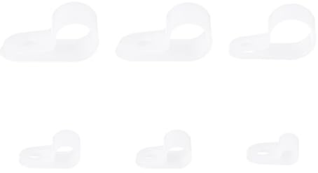 QUARKZMAN 153 Piezas Grapas Cable Coaxial Grapas Tornillo Sujetar Cables Grapas Plástico Organizar Cables Color Blanco