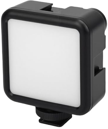 XUMIUZIY LED-kamera Videoljus 5600K | Fyll Ljus med 3 Kalla Skor för Utomhusfotografering Hot Shoe Base