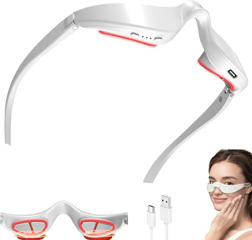 glow eyes occhiali per occhiaie,cerotti sotto gli occhi per terapia della luce rossa,occhiali per terapia a luce rossa, occhiali da microcorrente, massaggiatore occhi,per rimuovere occhiaie e rughe