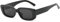 RUNHUIS Retro Rechteck Sonnenbrille Damen Herren Vintage Small Square Fashion Brille Schwarz