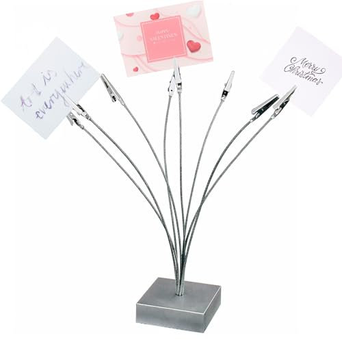 Exbrith Fotohalter mit Klammern, Memo Clip Halter, Büro Memo Clip, Memo Clip, Long-Tailed Memo Clip, für Fotos, Notizen, Grafiken, Postkarten, Papier, Bürobedarf, zarte Dekoration (8er-Gruppe)
