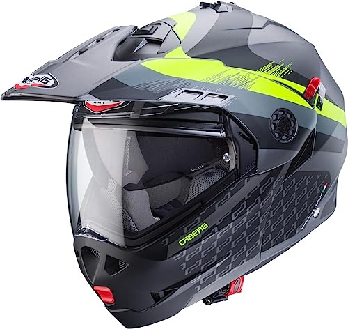 CABERG Helmet TOURMAX X SARABE MATT Gun Metal/Black/Yellow Fluo M