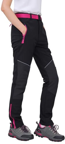 WORK IDEA Damen Outdoor-Hose für anspruchsvolle Wanderungen - Wasserdichtes Material, elastische Passform, Winterwärme, Kontrastfarben-Reißverschlüsse und mehr
