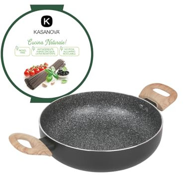 KASANOVA Tegame 24 cm Black Stone nero Cottura