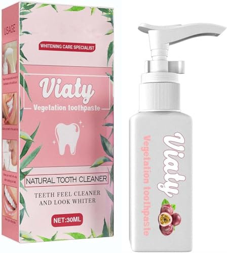 Natural Toothpaste Press Baking Soda Instant Brightify Stain Removal Whitening Teeth, Smoke Coffee Tea Stain Removal Toothpaste, Fruit Flavor Whitening Toothpaste (1pcs)