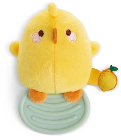 NICI Anello per dentizione Piu Piu 10cm Giallo - Peluche per Neonati e Bambini Piccoli da afferrare, coccolare, Scoprire e con Cui addormentarsi, Dondolo per dentizione
