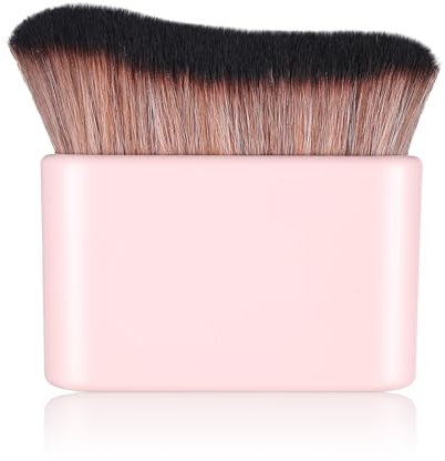 1 Stück Selbstbräunungs Pinsel Mit Welcher Synthetischer Faser Foundation Pinsel Für Gesicht Und Körper Make Up Pinsel Für Selbstbräuner Make-Up Flüssige Foundation Und Mehr (Rosa)