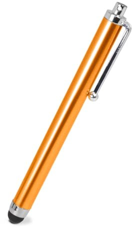 OcioDual Stylus för Pekskärmar, Orange, Pekpenna Kompatibel med Smartphones, Surfplattor, Bildskärmar, Universalpekare i Metall, Gummispets, Surfplattepenna, Pekskärm Stylus Pen Touch