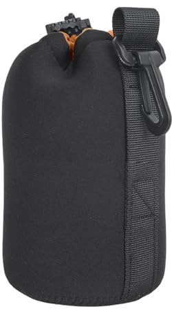 Vadderade tjocka fickor - tjockt SLR-objektivfodral | mjuk neoprenväska | skyddsfodral för kameralinslagring, skyddsfodral för förvaring av kameralinser, Material: Polyester, 14cm, Se beskrivningen