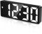 ORIA LED Digitaler Wecker, Modern Tischuhr, Alarm Clock mit Klang-Kontrolle, 4 Helligkeit/4 Alarm Einstellbare, Datum/Zeit/Temperatur, Batterie-/USB-betrieben - Schwarz