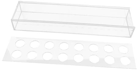 STOBAZA Jarrón Floral Rectangular de Acrílico Transparente para Decoración de Caja de de Flores con Moderno para Bodas y Huecos