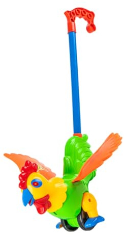 Toyvian Andador De Ñiño Diseño De Dibujos Animados y Asa Desmontable, Carrito De Aprendizaje Infantil, Juguete para Caminar Seguro y Estimulante para Niños Pequeños