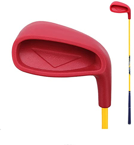 Golfklubbor för barn, pojkar och flickor, högerhänta, golfjärn, nybörjare, övning, 3-12 år, högerhänta, golftränare, undervisning (ålder 6-8, röd)