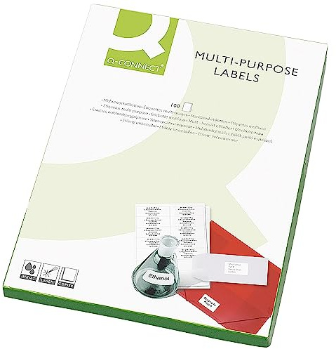Q-Connect Multipurpose Labels 99.1x93.1mm 6 Per Sheet White (Pack of 600) 9670054