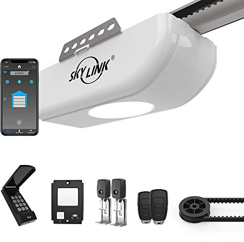 Skylink 1/2HPF Garage Door Opener with Alexa. Extremely Quiet DC Motor, Belt Drive and WiFi Compatible ATR-1622BKW