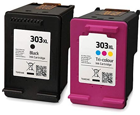 XL Druckerpatronen Set kompatibel mit HP 303 Schwarz und Color XL. Ersetzt T6N02AE, T6N04AE Black und T6N01AE, T6N03AE Color.
