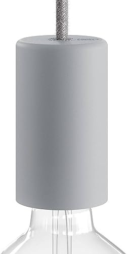 creative cables EIVA Elegant, Kit portálamparas para Exterior E27 IP65 en Silicona - el Primer portalámparas IP65 conectable en el Mundo - Gris Hielo