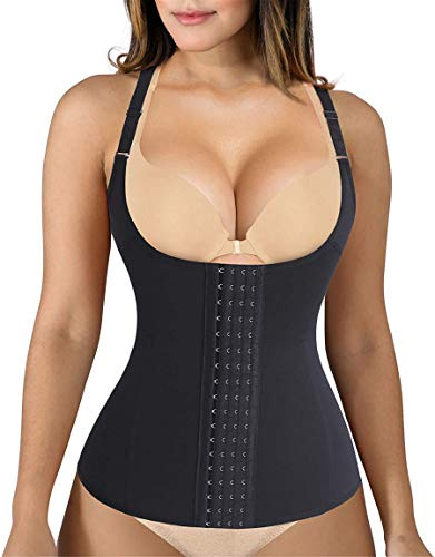 Chumian Femme Gaine Amincissante Ventre Plat Invisible Serre Taille Corset Minceur Body Sculptant Shapewear (Noir, 3XL)