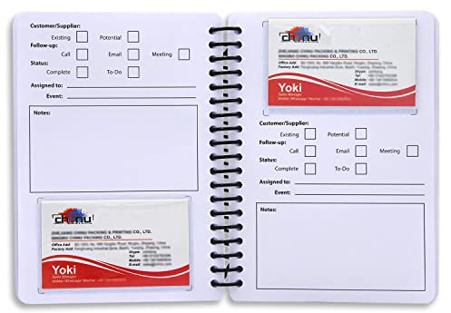 Business Card Organizer Business Card Holder Book, Portable Credit Card Organizer, Managing All Card Holder Notebook, Card Holder Manage and Remind Important Matters of Card, Capacity: 58 Crads