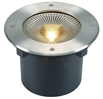 SLV Bodeneinbauleuchte ROCCI 200 / LED Spot für Terrasse, Outdoor-Strahler, Einbau-Lampe Garten, Bodenlampe für Außen / IP65/IP67 3000K 16W 1530lm edelstahl 120Grad