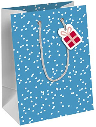 Clairefontaine X-30918-3C - Geschenktasche 21,5x10x25,3 cm, ideal für Geschenke, Schnee, 1 Stück