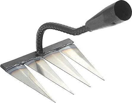 4/5/6/7 denti diserbo zappa rastrello strumento agricolo diserbo scarificatore artefatto agricolo strumento giardino zappa agricola coltivare strumenti di diserbo (4 denti)