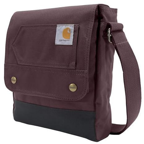 Carhartt Crossbody Snap Bag, Durable, Adjustable Shoulder Bag with Flap Over Snap Closure, Port